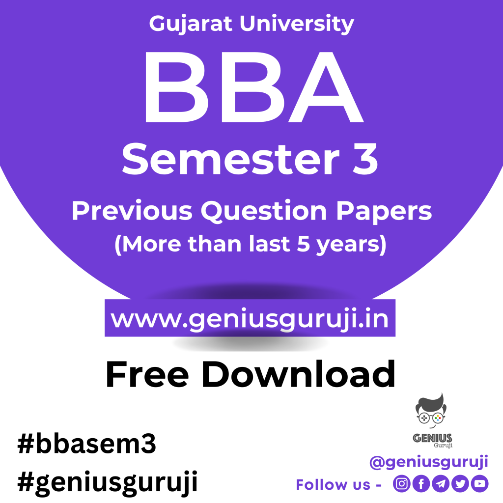 B.B.A. Semester 3 - Genius Guruji