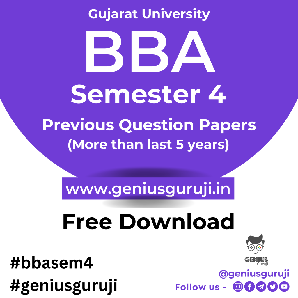 B.B.A. Semester 4 - Genius Guruji