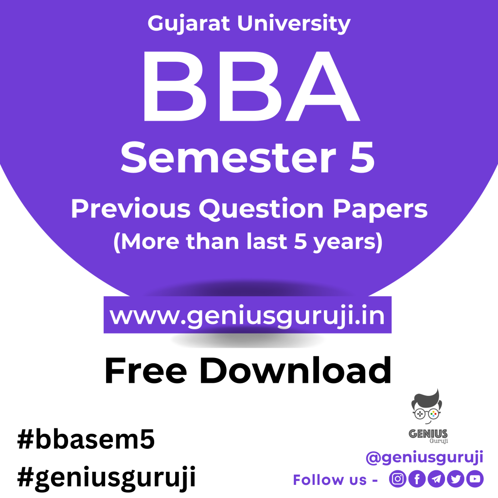 B.B.A. Semester 5 - Genius Guruji