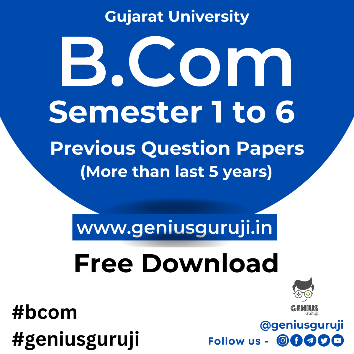 B.Com Previous Years Question Papers - Genius Guruji